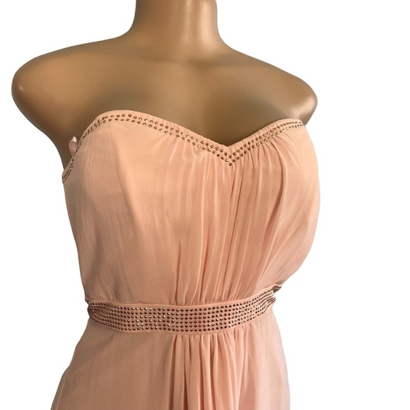 Ted Baker Pastel Pink Silk Strapless Gown - Picture 3 of 9